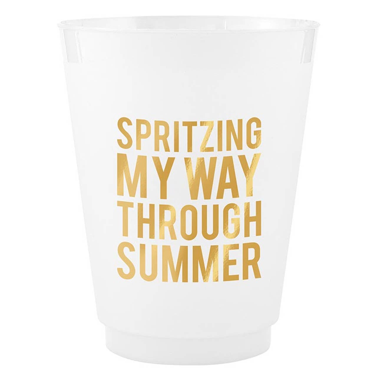 Spritzing My Way Gold Foil Frost Cups - Set of 8