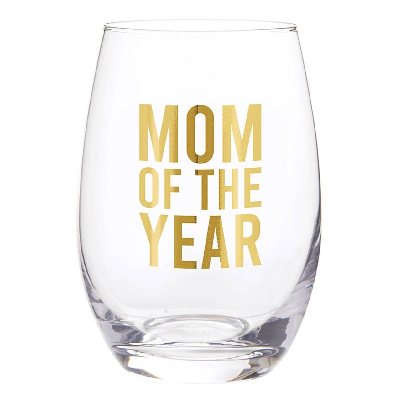 Mom Of The Year Stemless Wine Glass