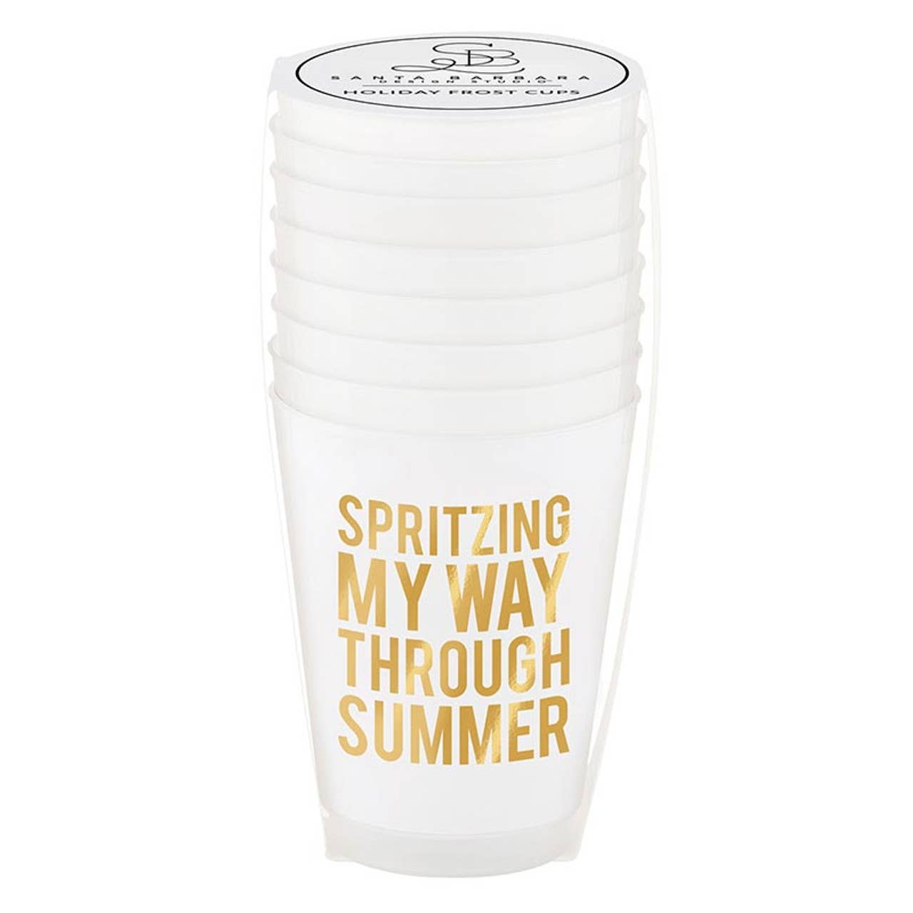 Spritzing My Way Gold Foil Frost Cups - Set of 8