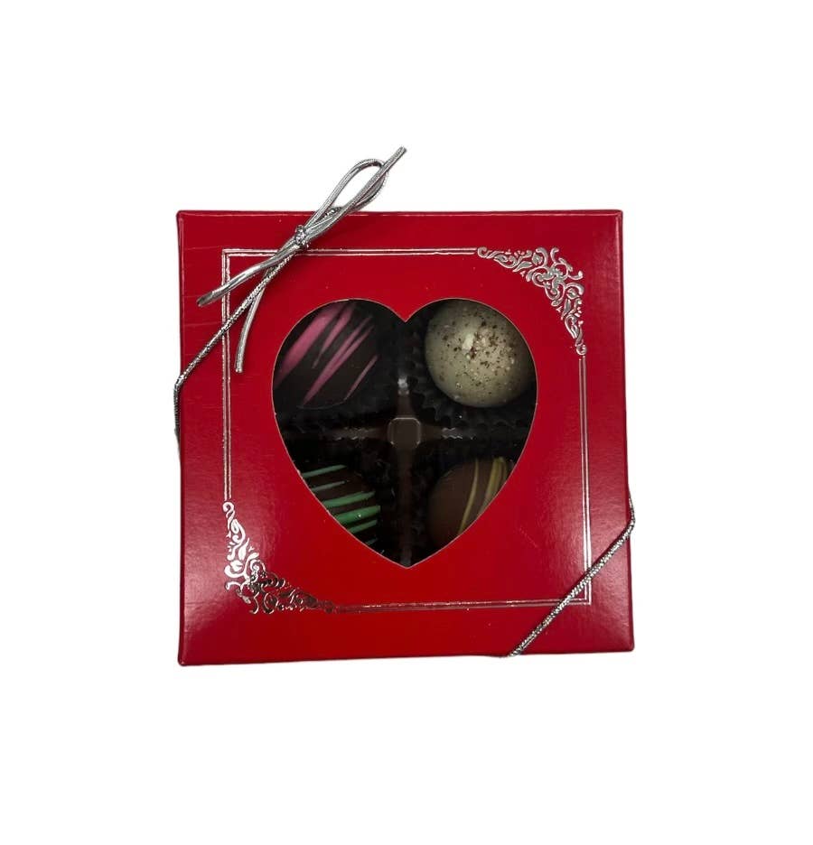 4 Piece Chocolate Heart Box