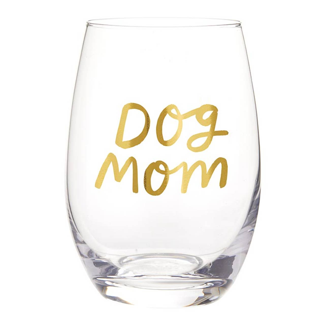 Dog Mom Stemless Wine Glass