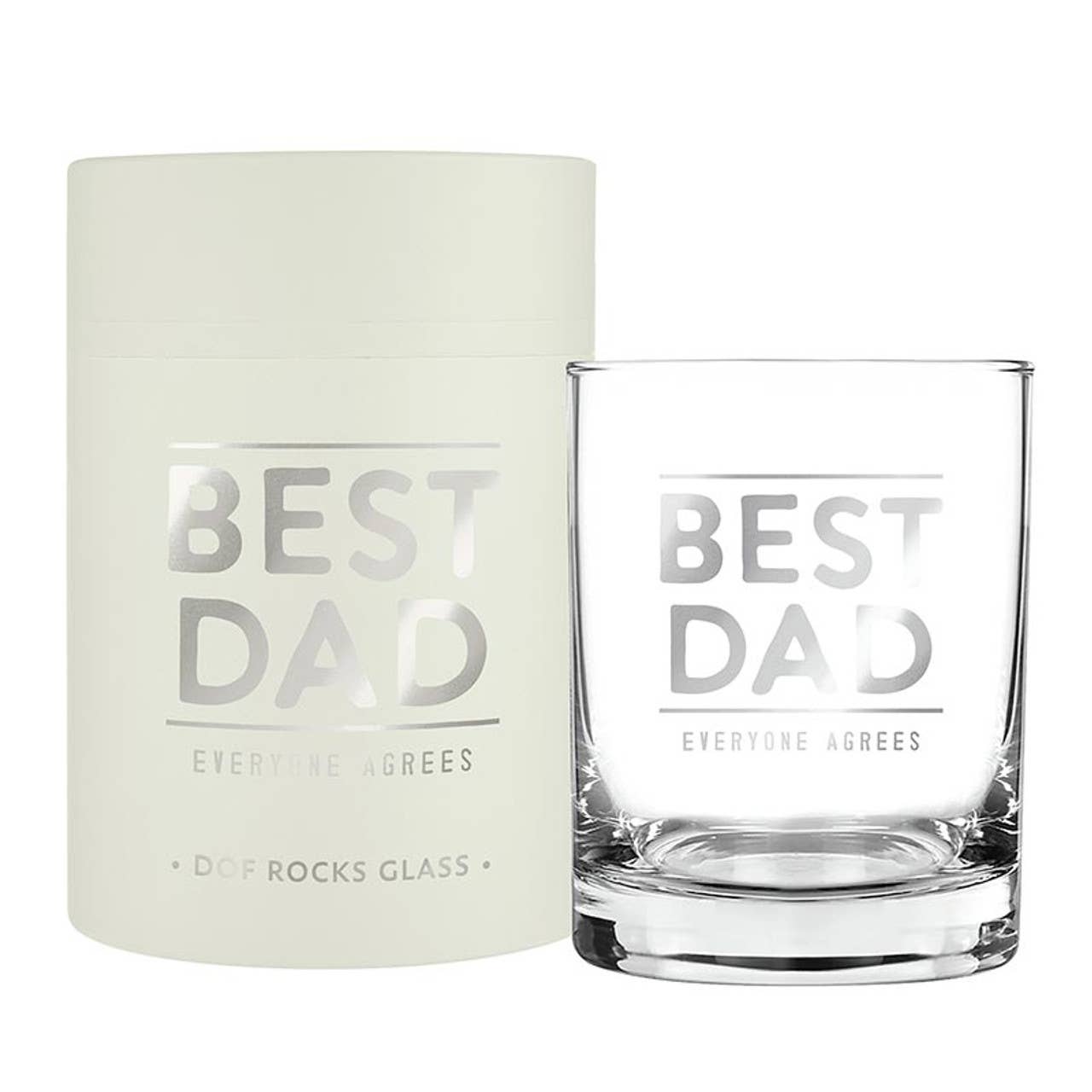 Best Dad DOF Rocks Glass