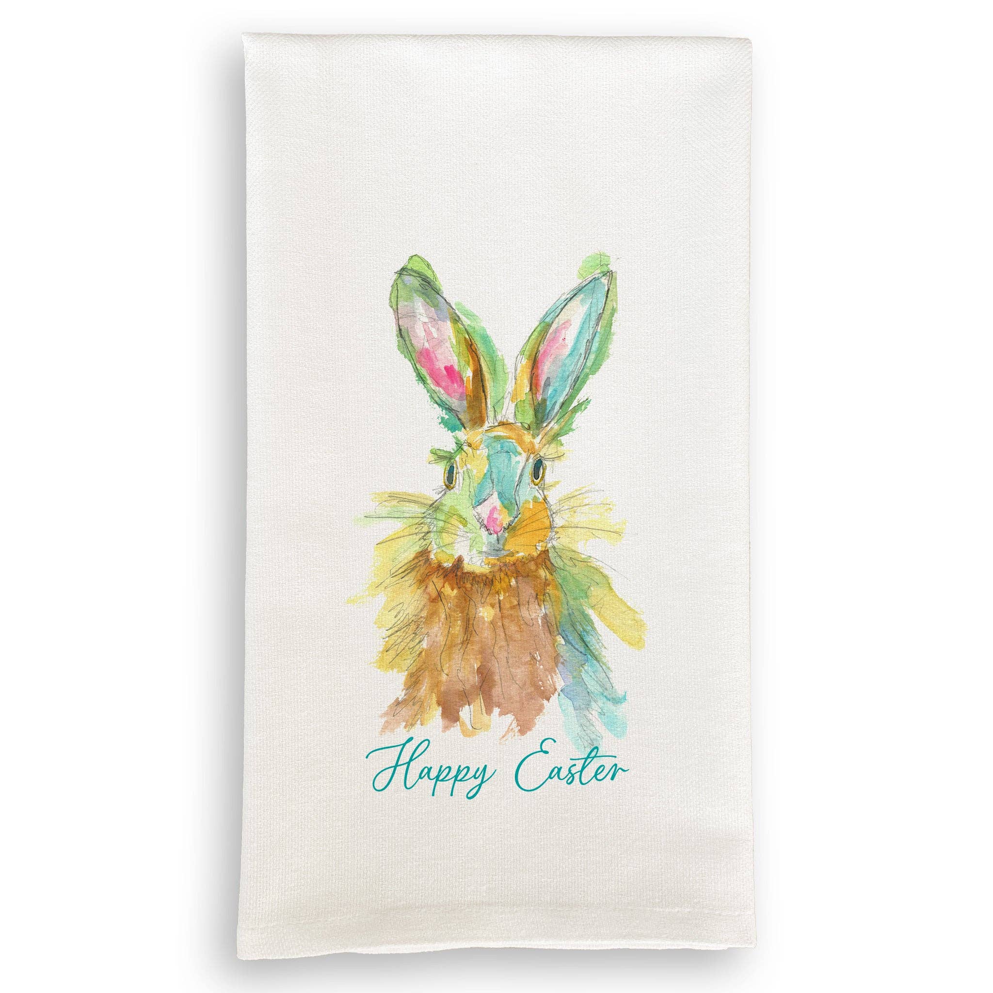 Colorful Bunny Dishtowel