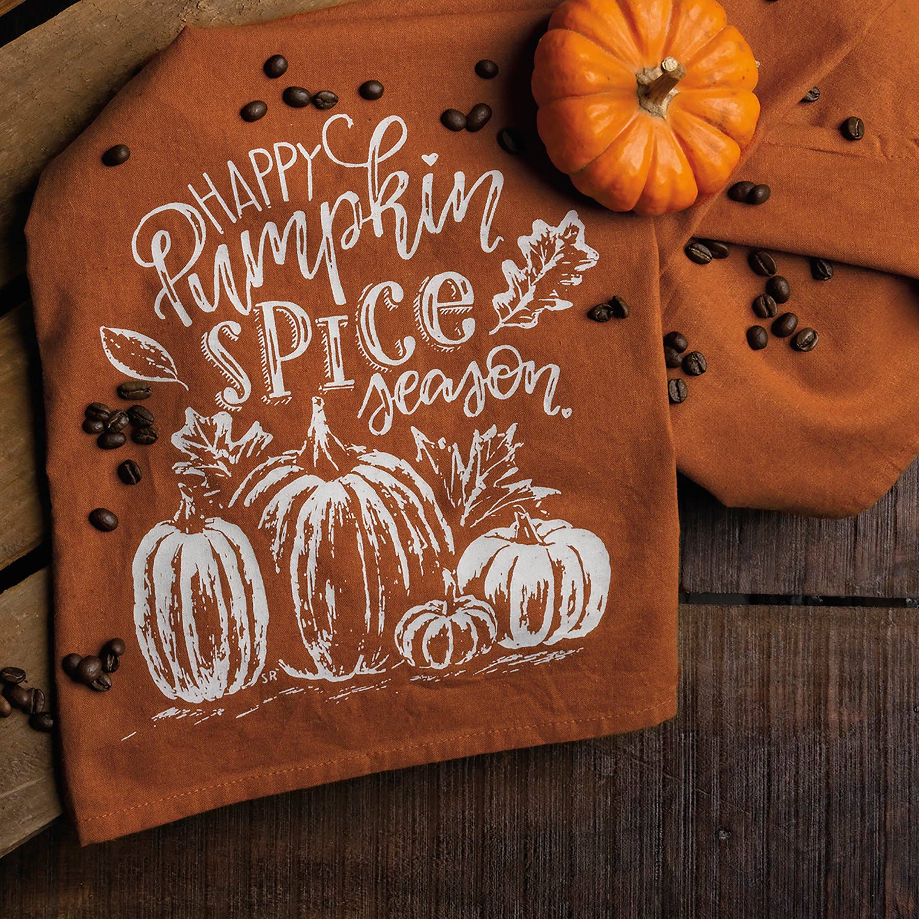 Happy Pumpkin Spice Season Chalk Kitchen Towel