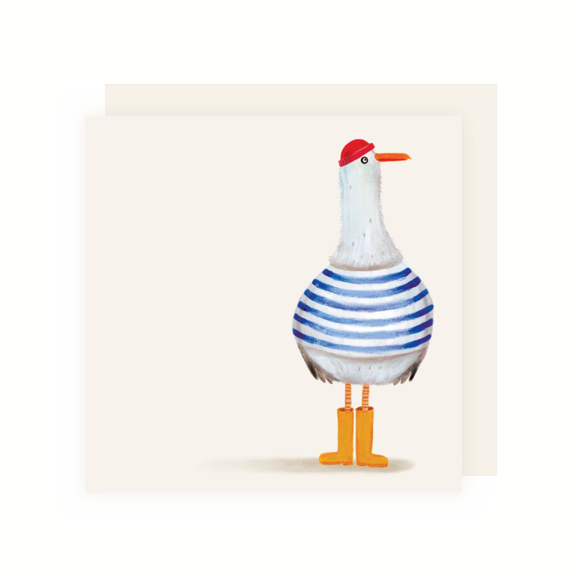 Seagull Fisherman Greeting Card