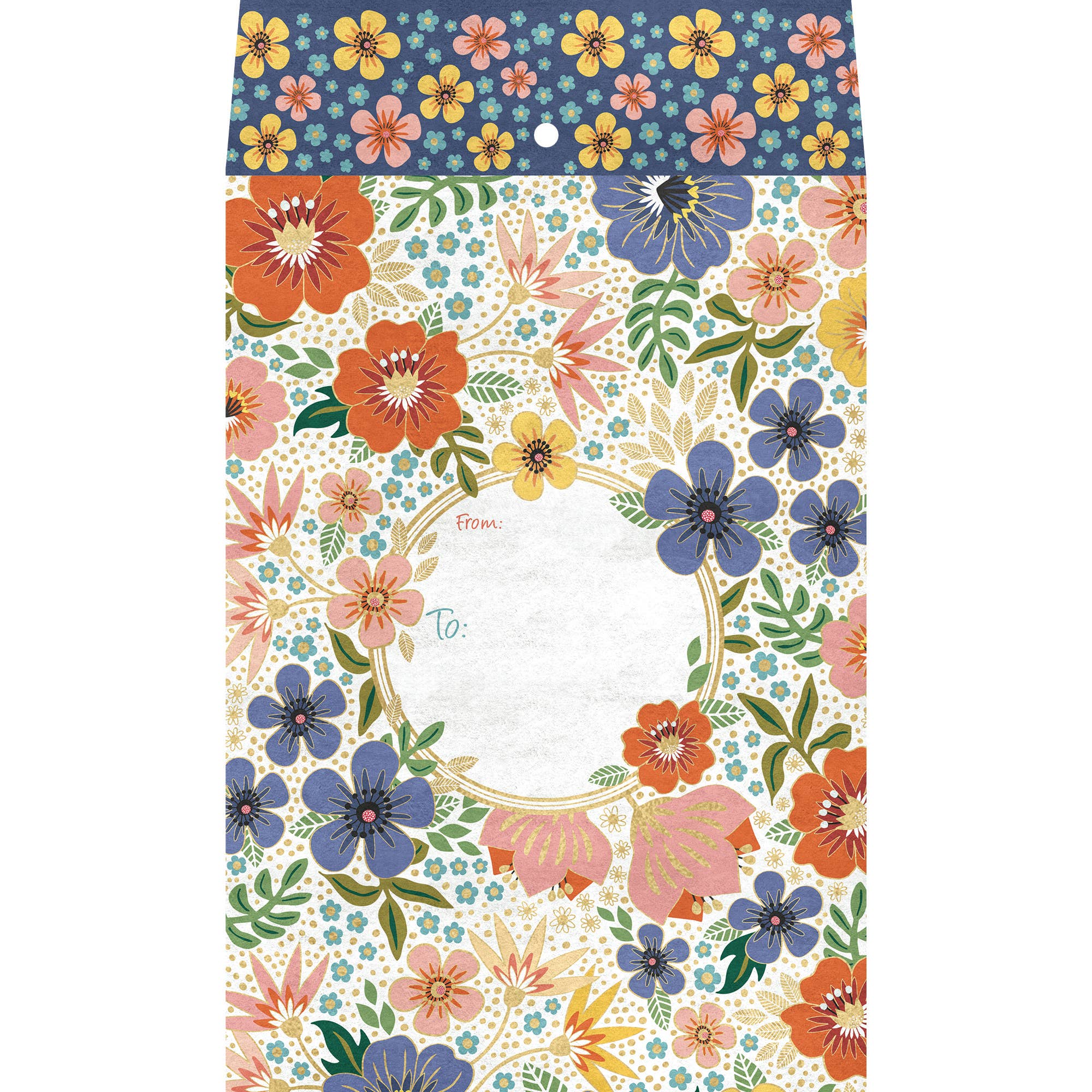 Golden Floral Mailing Envelope - Small