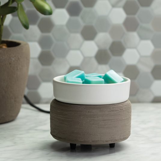 Gray Texture 2-in-1 Fragrance Warmer