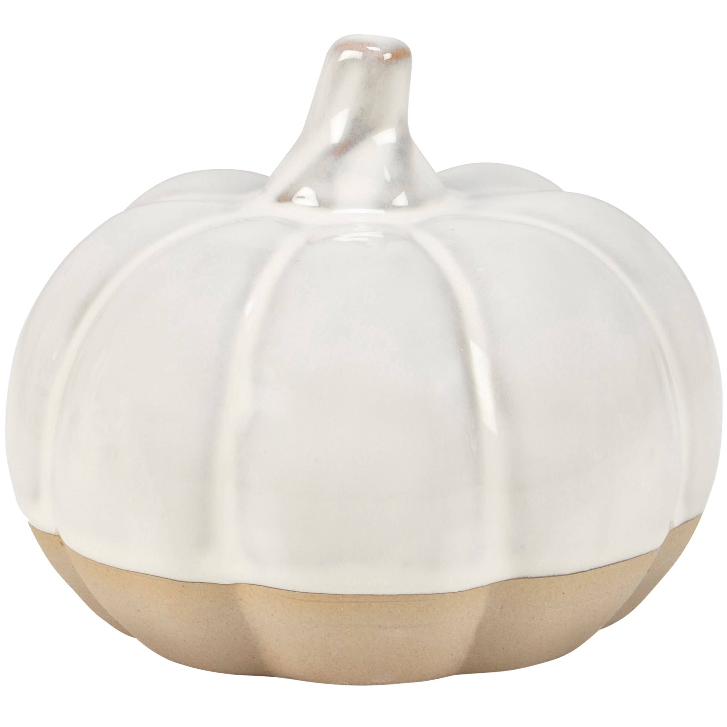 Medium Glazed Ceramic Pumpkin