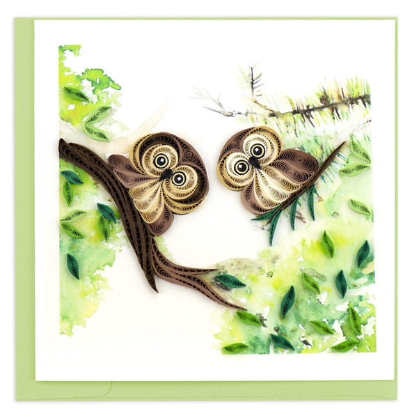 Quilling Owlets Greeting Card