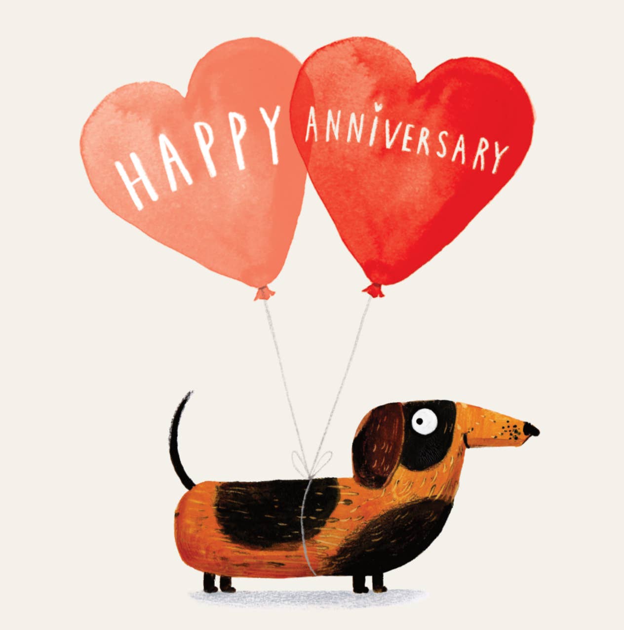 Happy Anniversary Dachshund Puppy Greeting Card