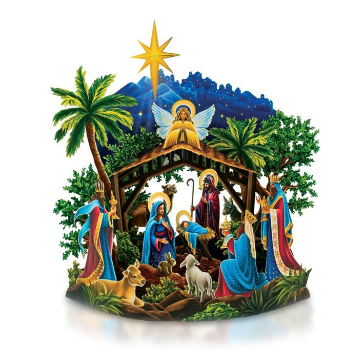 Freshcut Starlit Nativity Pop-Up Greeting Card