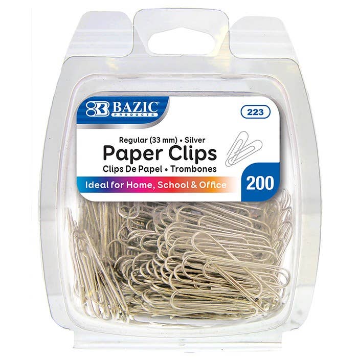 No 1 Regular Silver Paper Clips