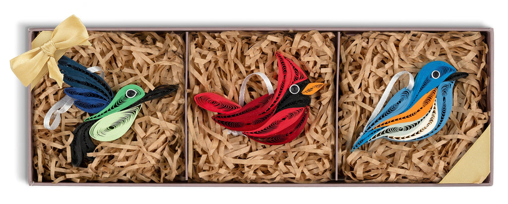 Quilled Bird Ornaments Box Set