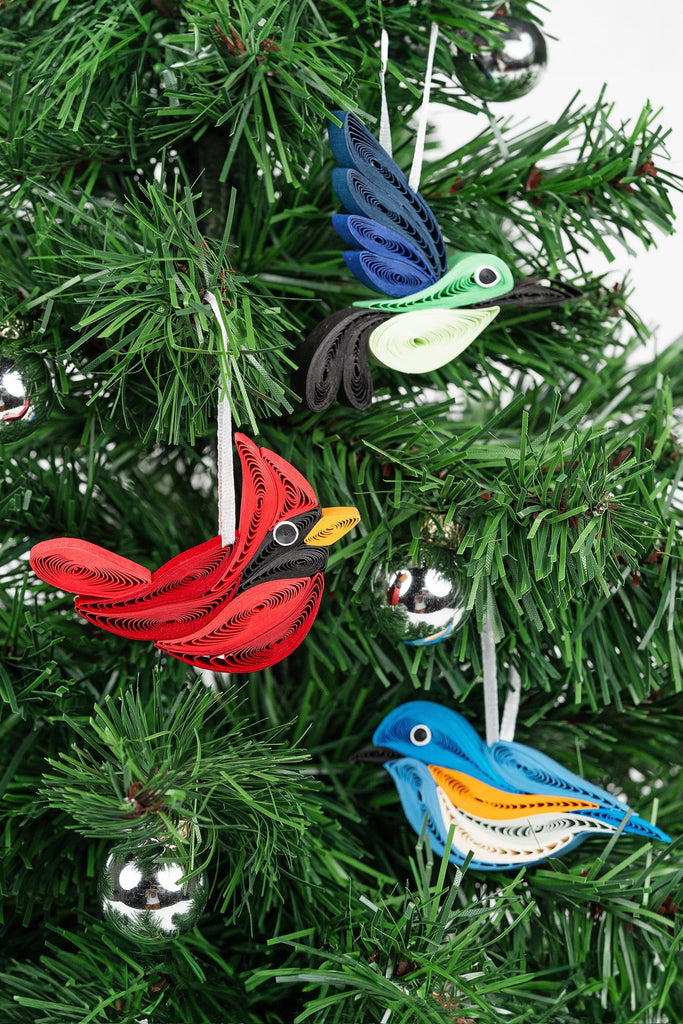 Quilled Bird Ornaments Box Set