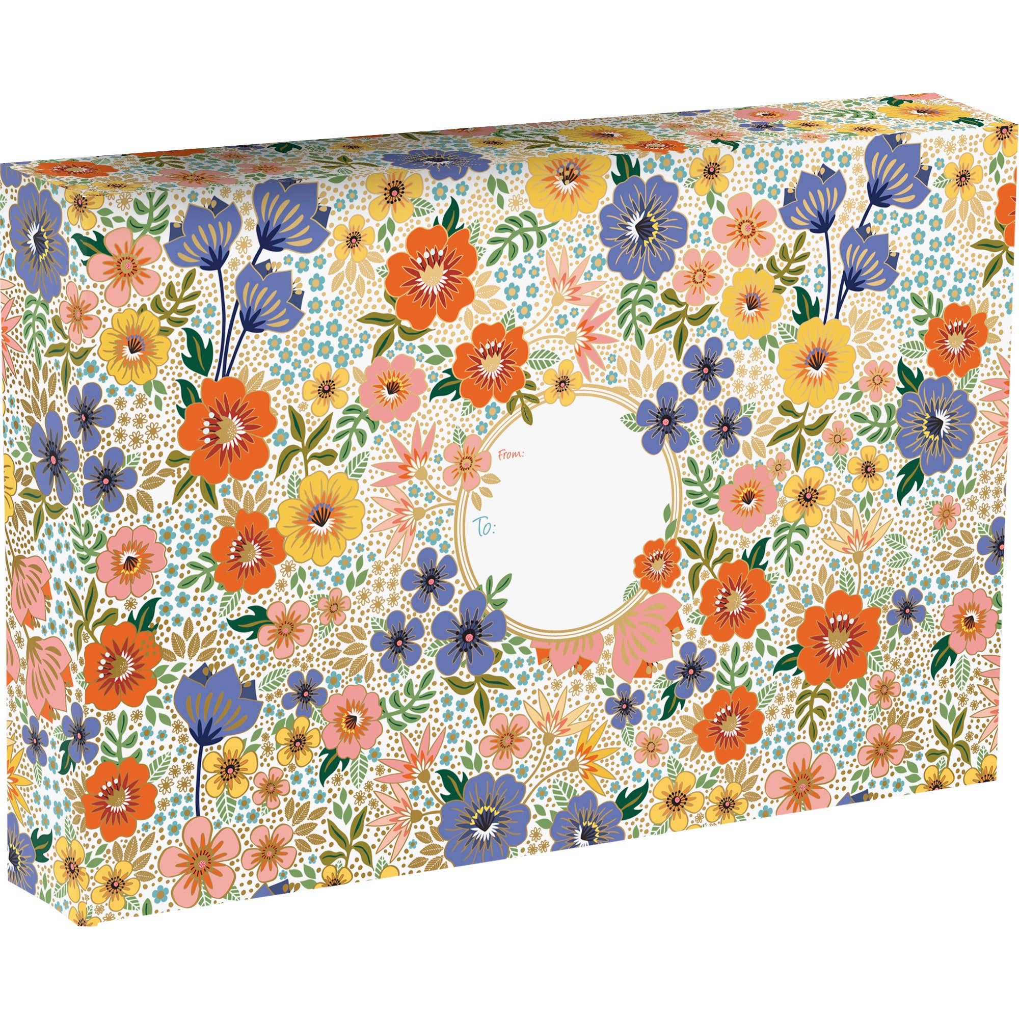 Golden Floral Mailing Box - Large