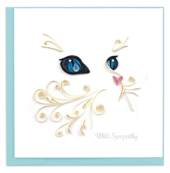 Quilling Cat Sympathy Greeting Card