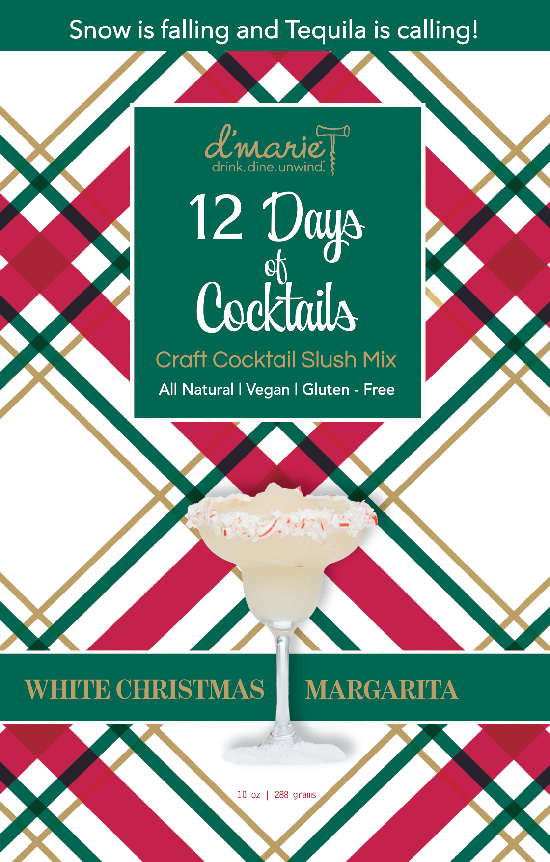 White Christmas Margarita Cocktail Slush Mix (10 oz.)