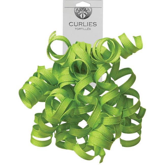 Lime Grosgrain Bow - Curlies