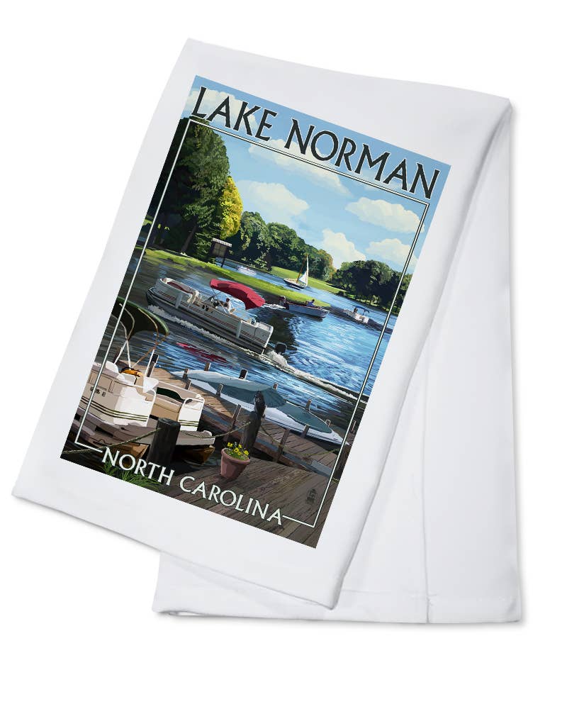 Lake Norman Organic Tea Towel