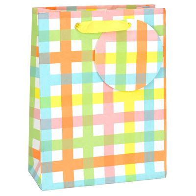 Spring Check Medium Gift Bag & Tag