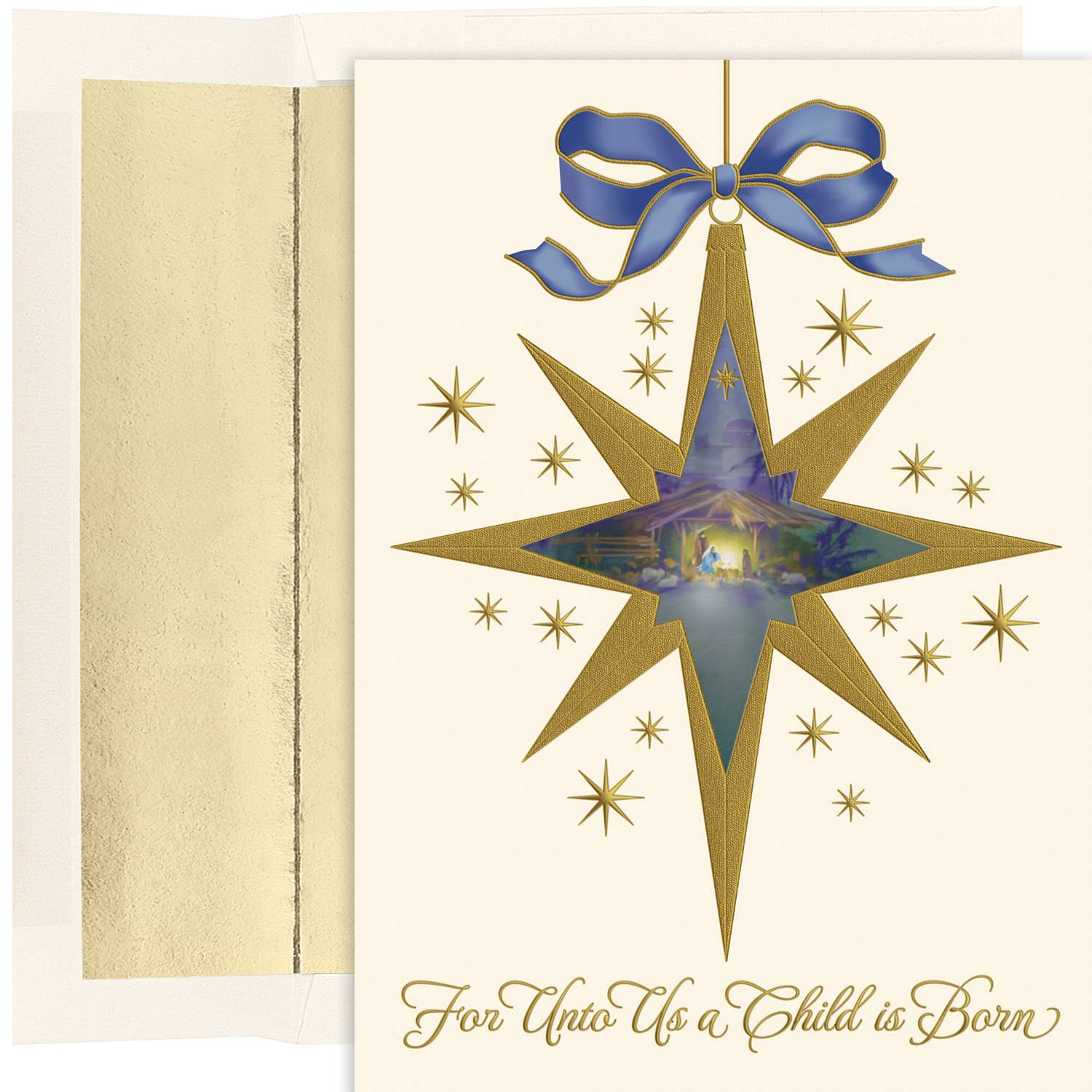 Nativity Star Boxed Holiday Cards