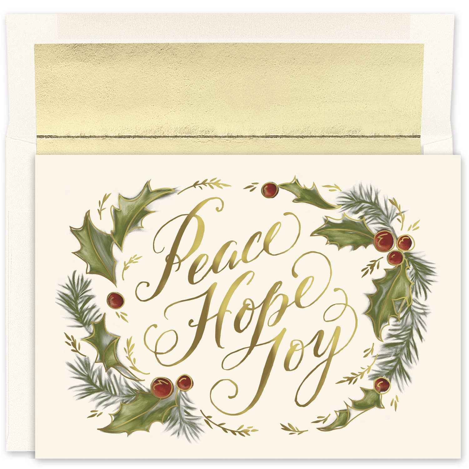 Peace Hope Joy Boxed Holiday Cards